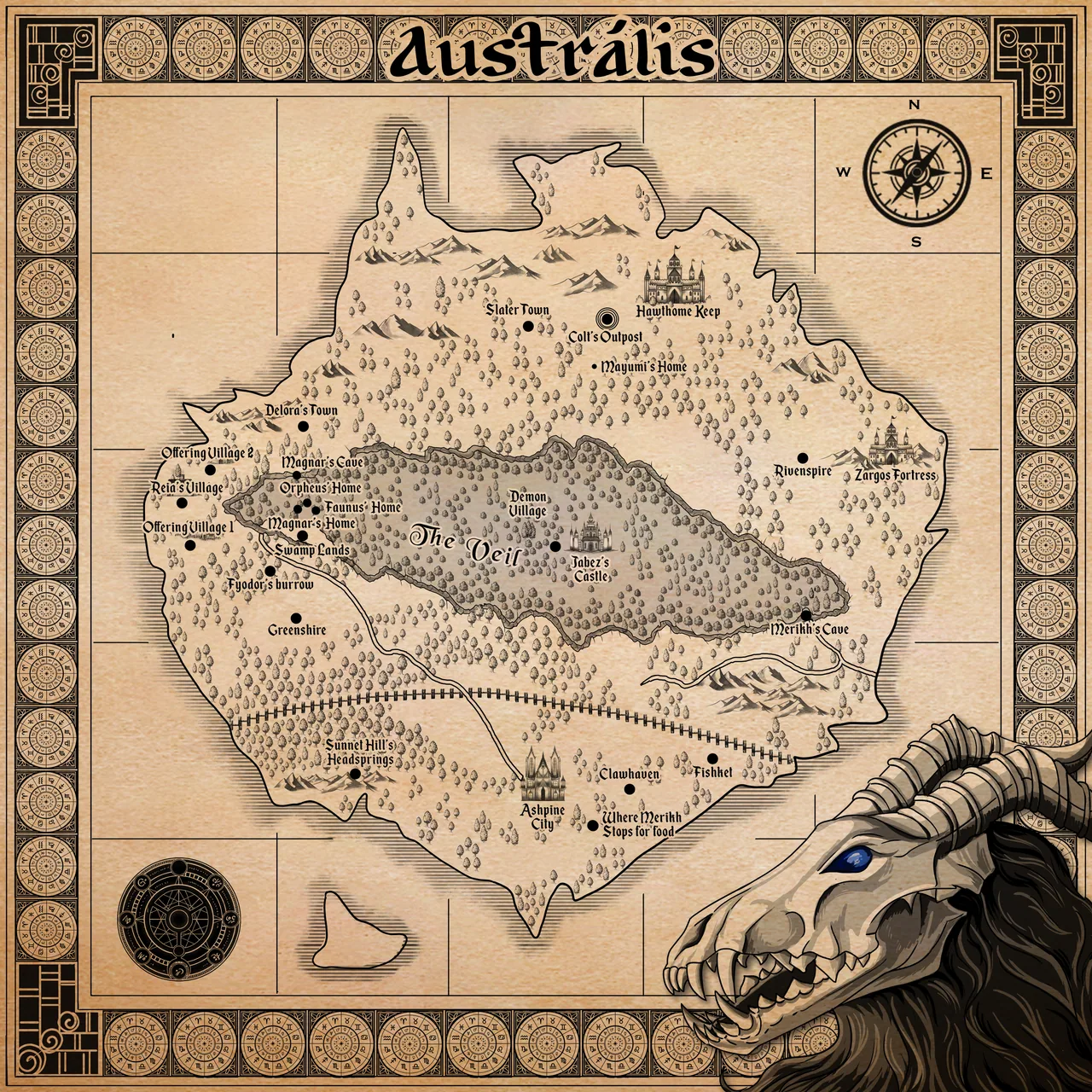 Map of Austrális